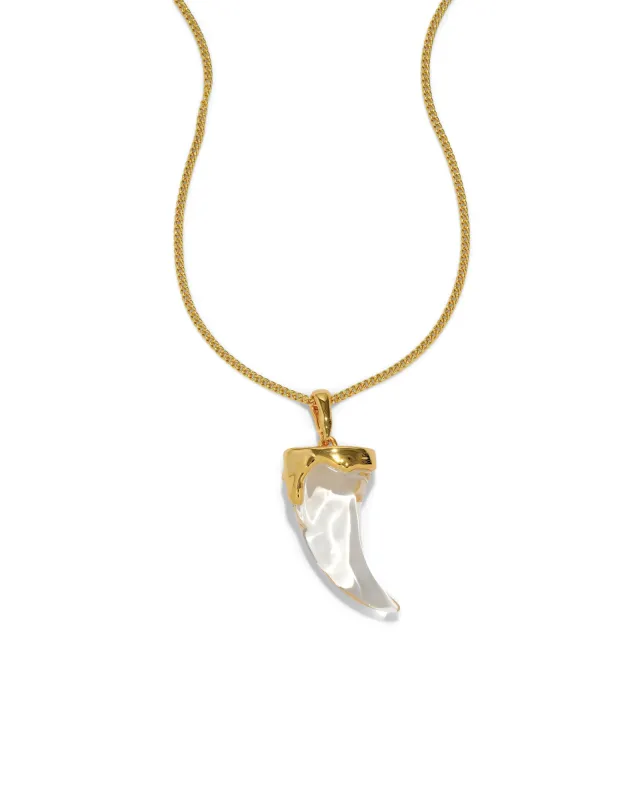 Liquid Lucite Horn Pendant Necklace sold by Blue Ruby