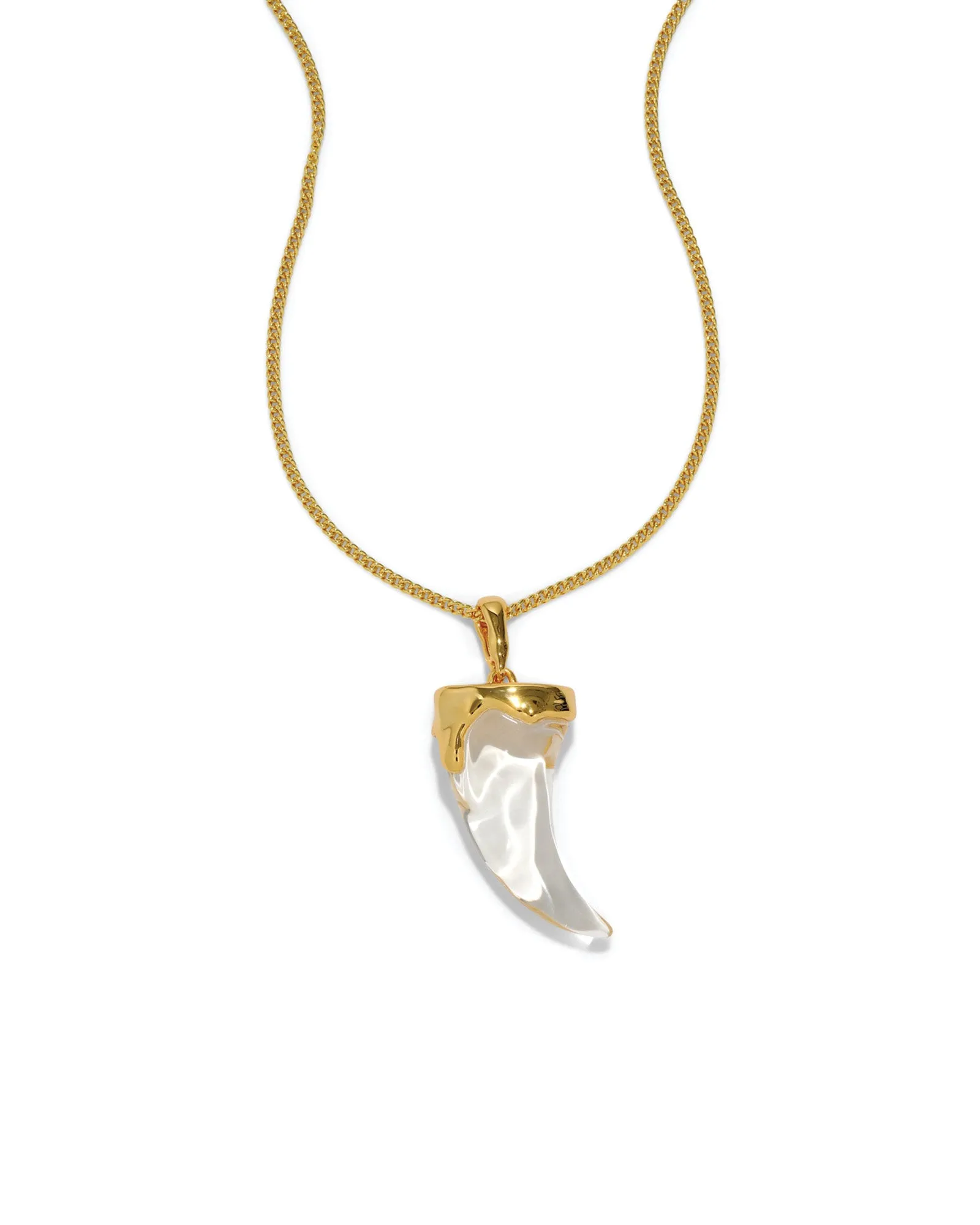 Liquid Lucite Horn Pendant Necklace sold by Blue Ruby