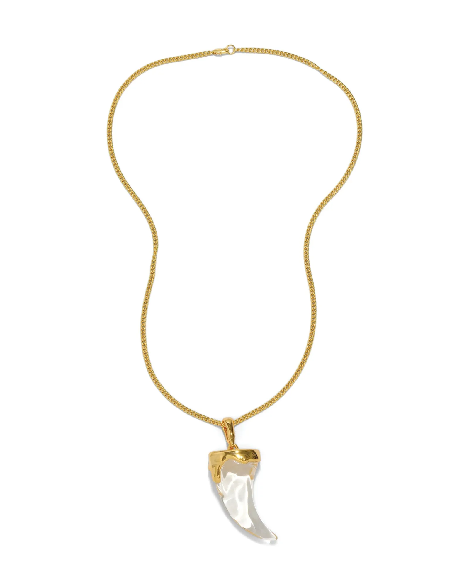 Liquid Lucite Horn Pendant Necklace sold by Blue Ruby product image thumbnail 3