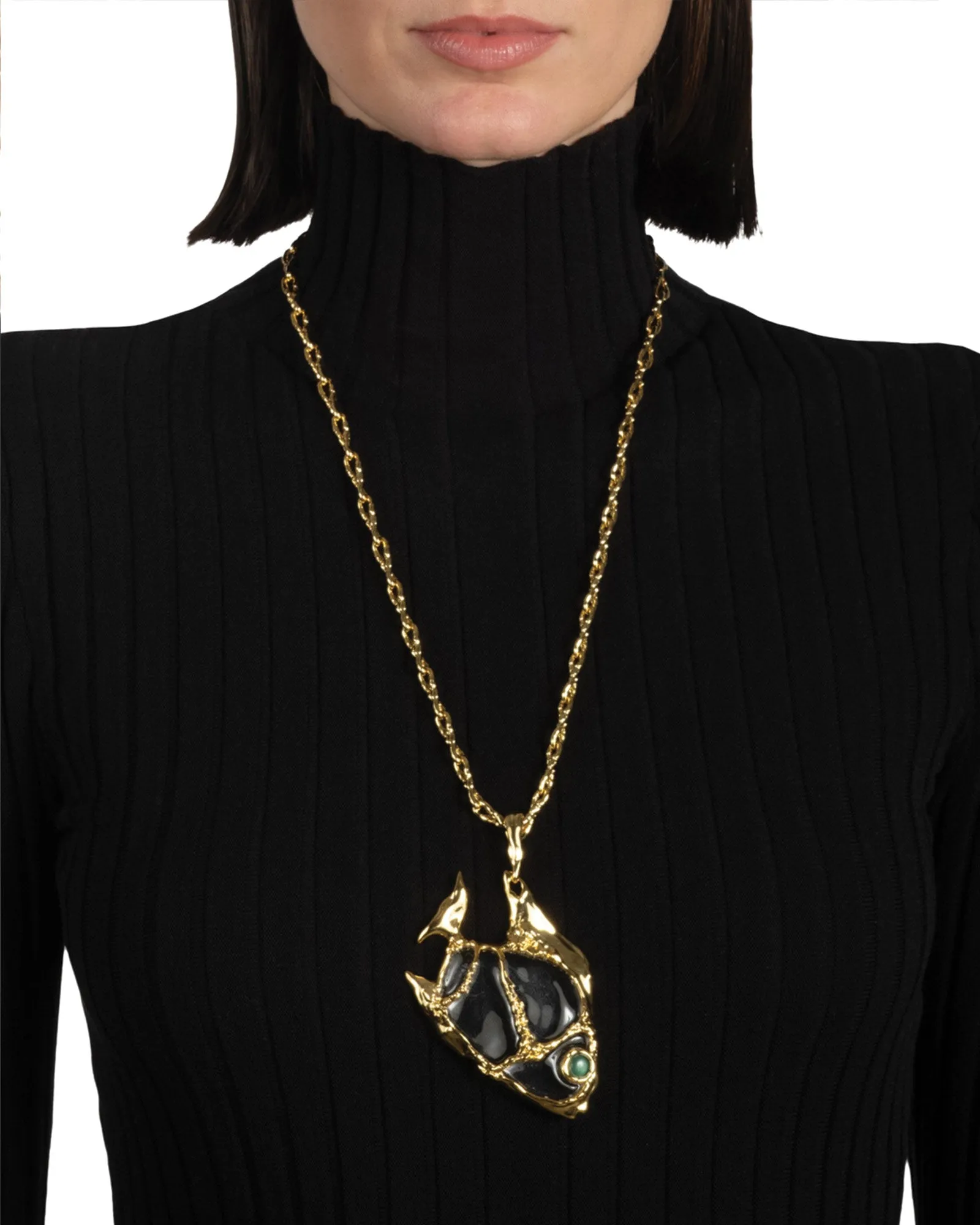 Liquid Lucite Angelfish Pendant Necklace sold by Blue Ruby product image thumbnail 5