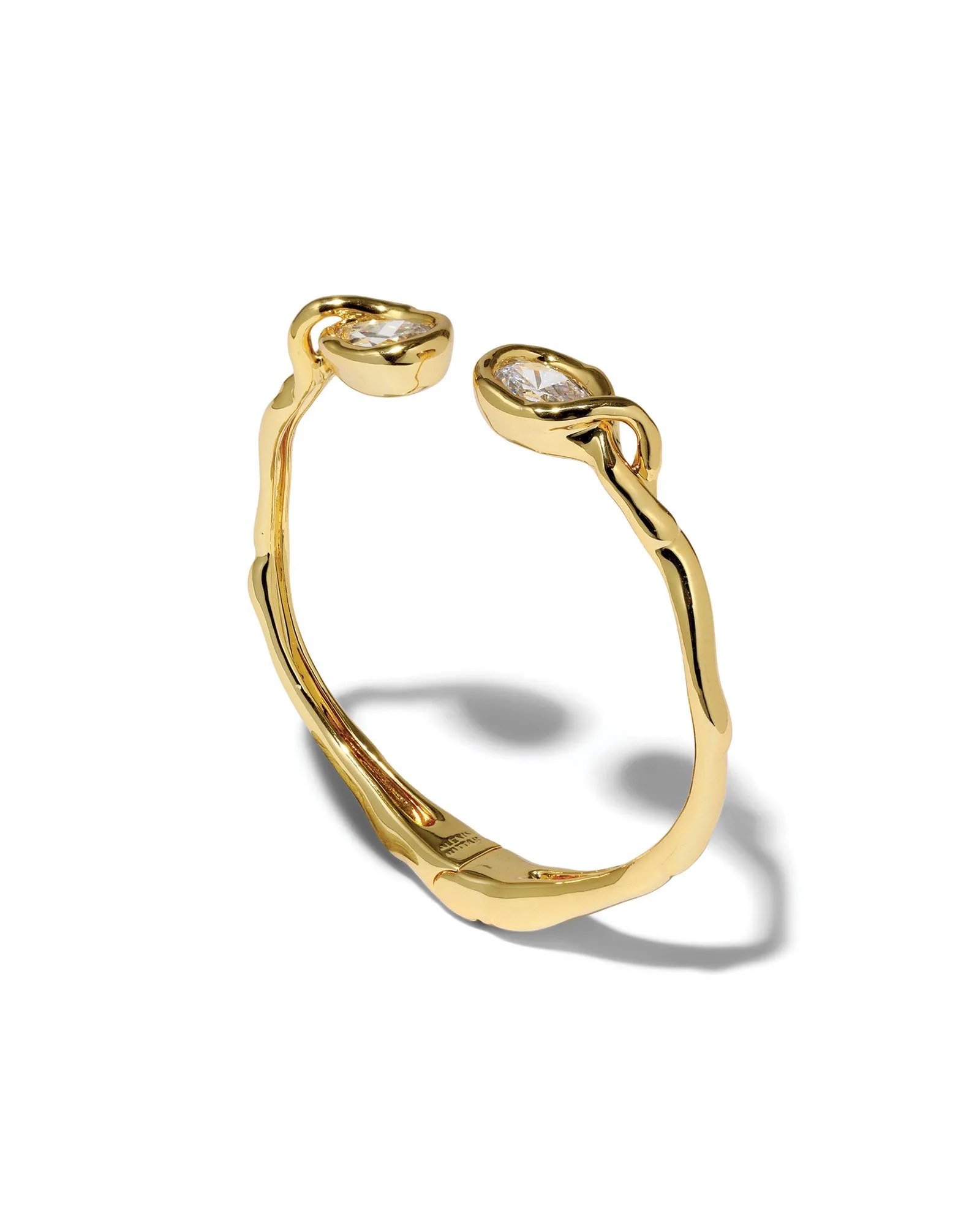 Asterales Crystal Capped Hinge Cuff Bracelet sold by Blue Ruby product image thumbnail 3