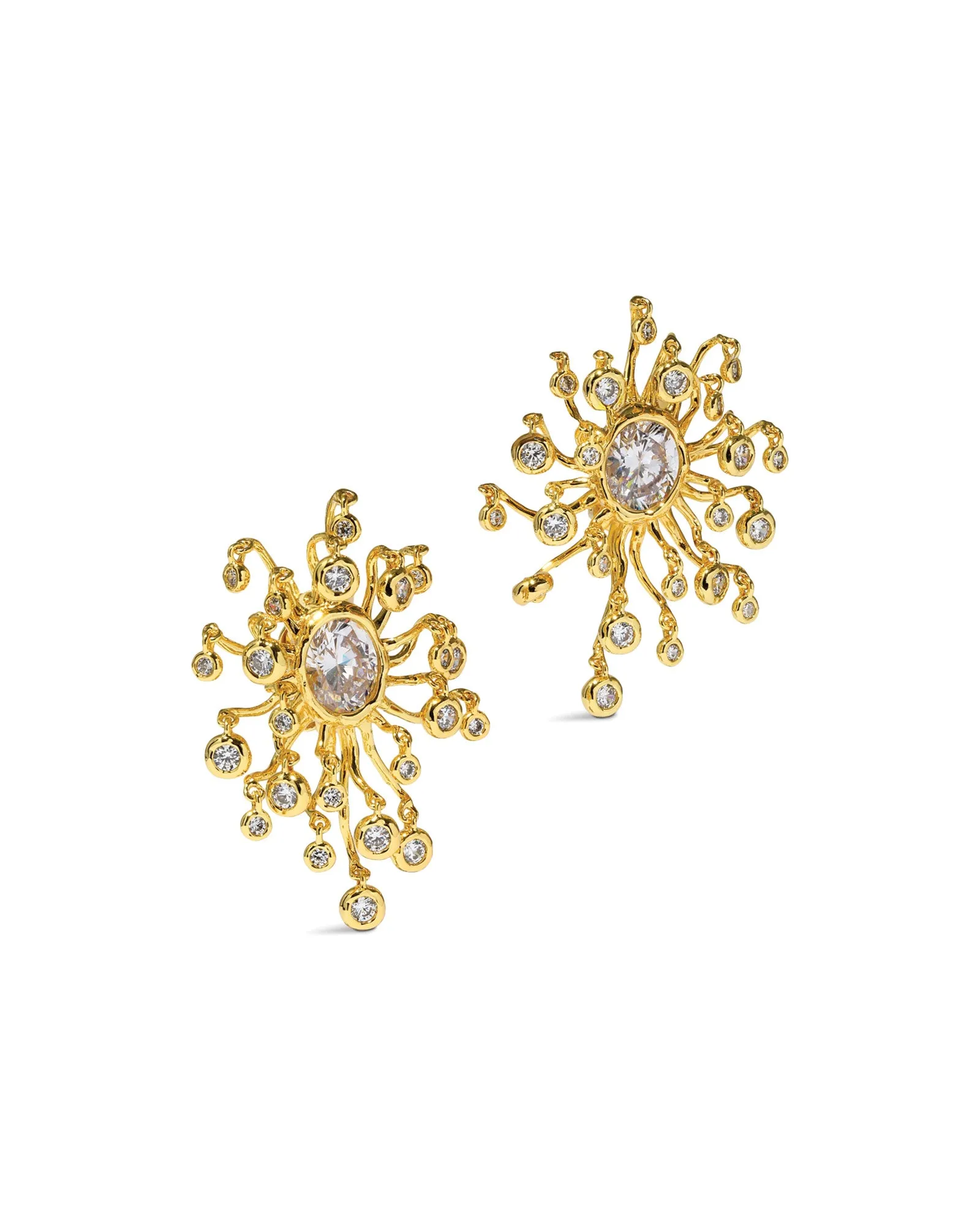 Asterales Modernist Clip Earrings sold by Blue Ruby