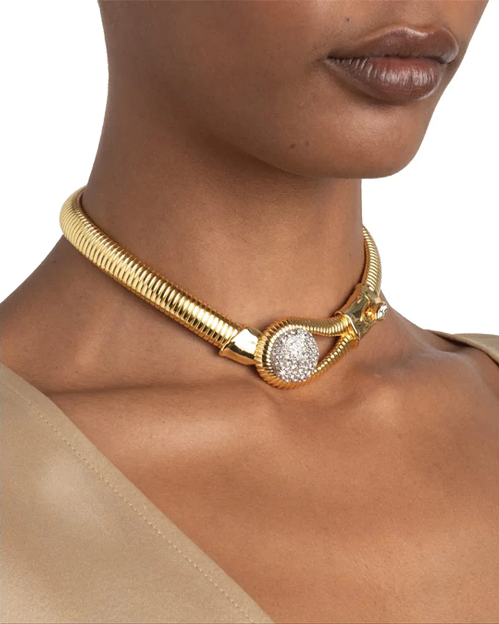 Solanales Crystal Pebble Collar Necklace sold by Blue Ruby product image thumbnail 4