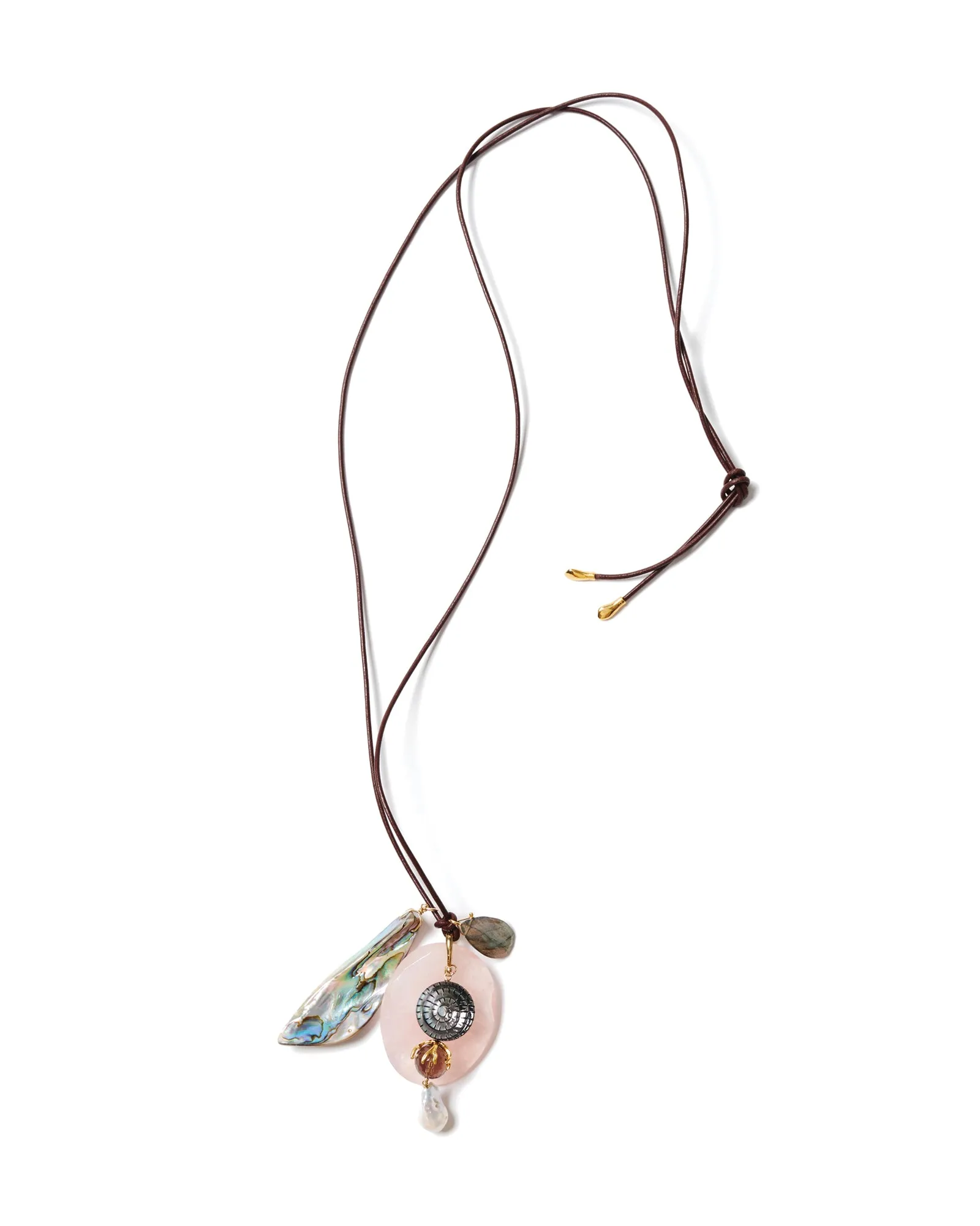 Mixed Stone Leather Necklace sold by Blue Ruby product image thumbnail 2