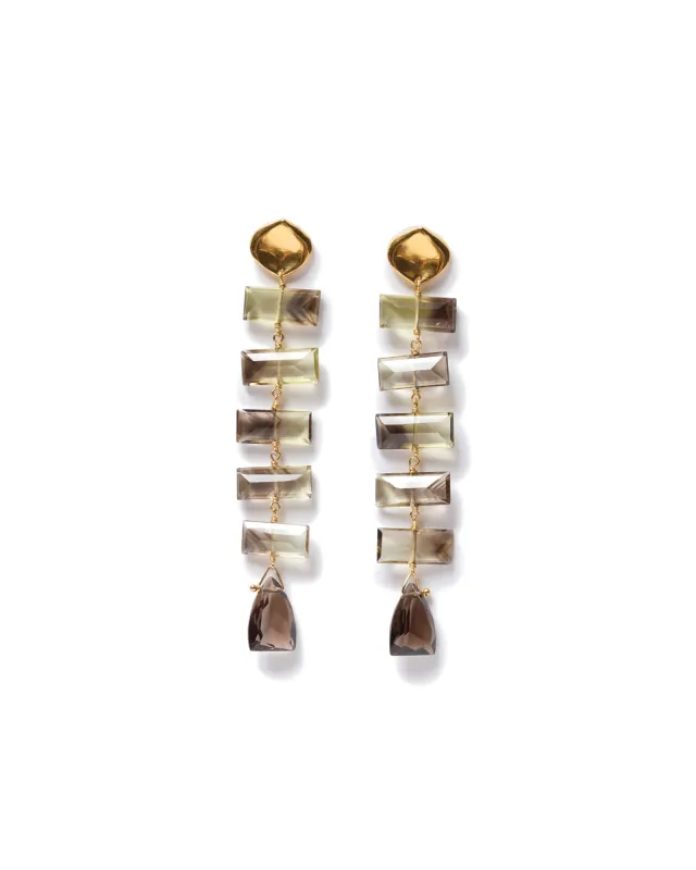 Fishbone Tiered Earrings made by Chan Luu