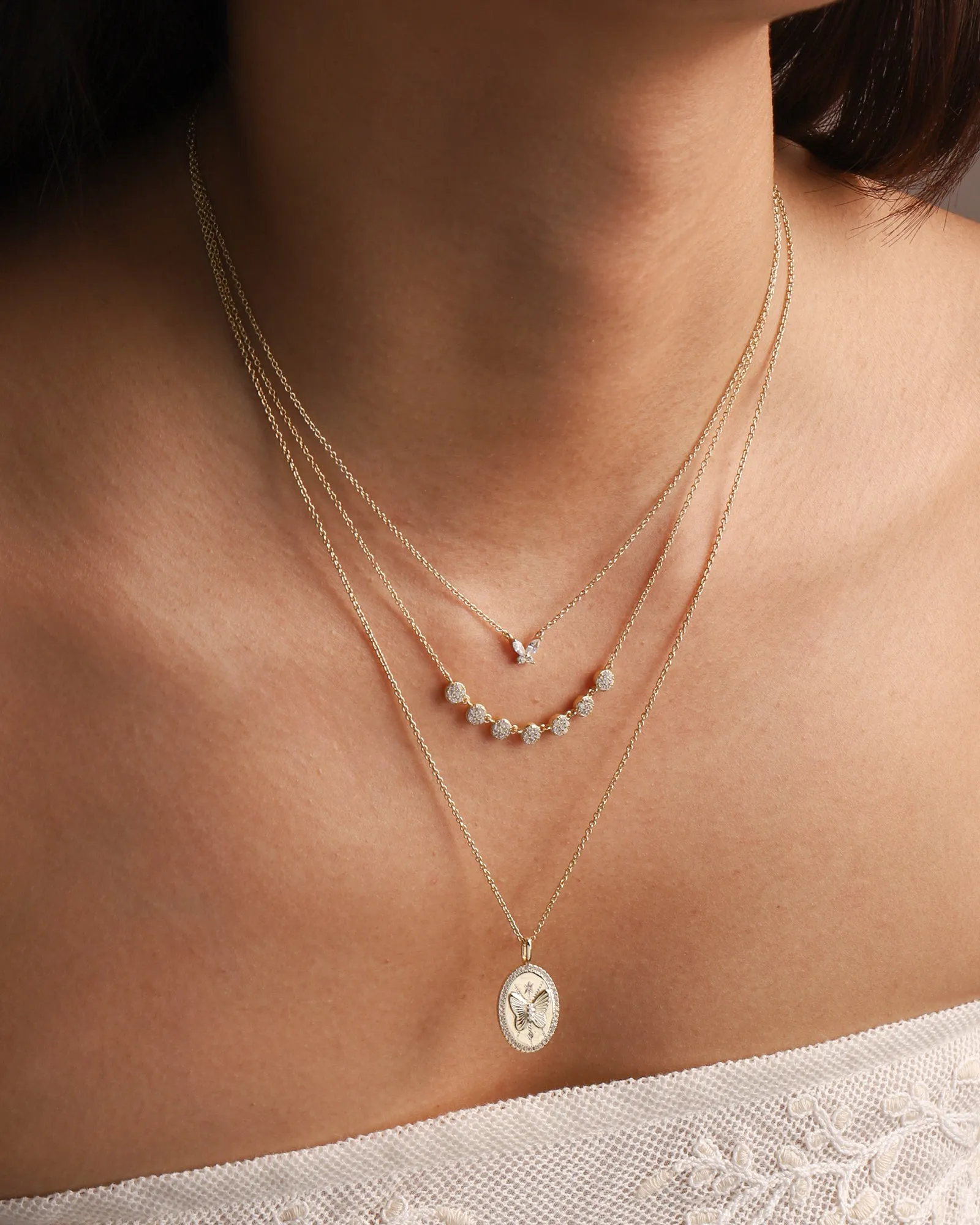 Multi Disc Pavé Necklace sold by Blue Ruby product image thumbnail 2