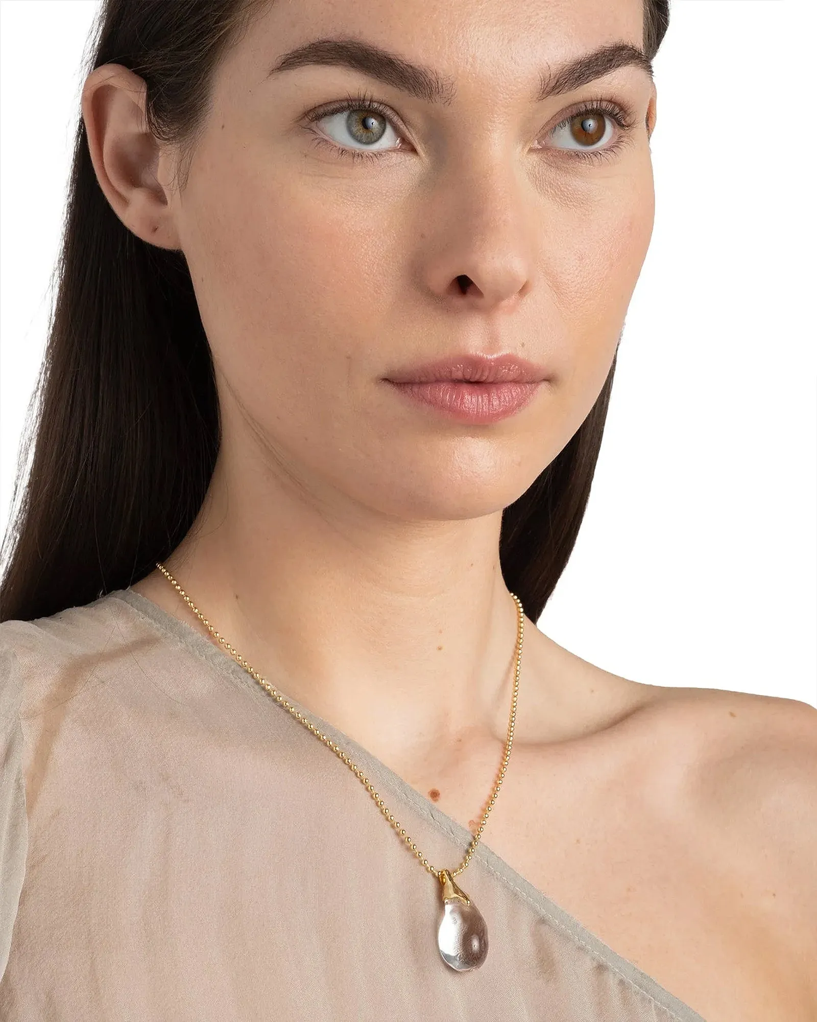 Liquid Lucite Teardrop Pendant Necklace sold by Blue Ruby product image thumbnail 2