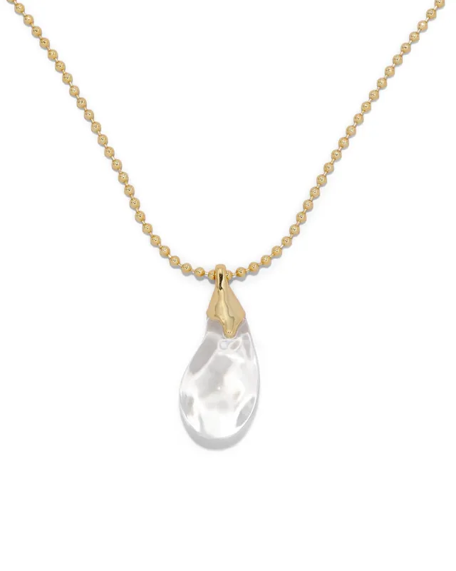 Liquid Lucite Teardrop Pendant Necklace made by Alexis Bittar