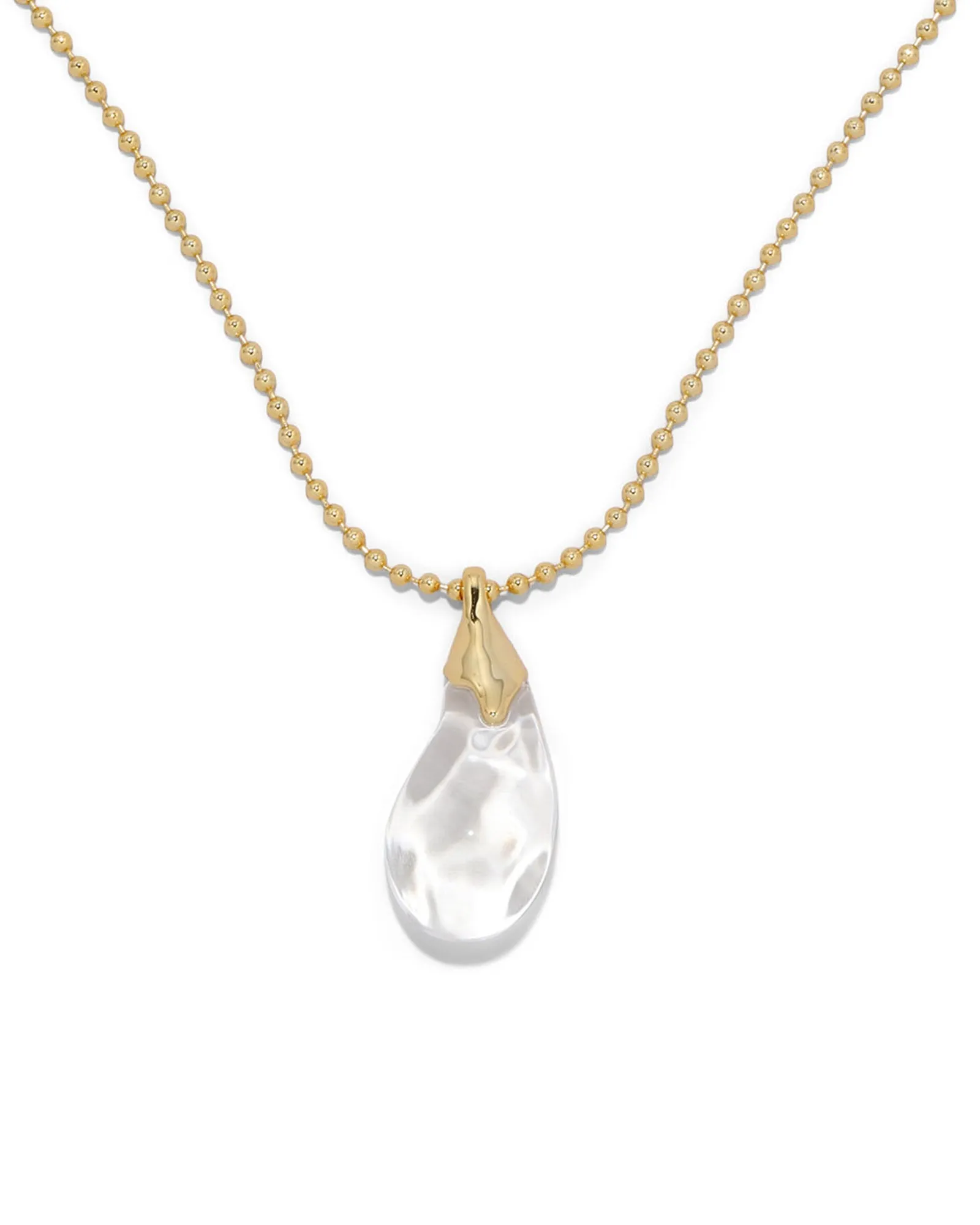Liquid Lucite Teardrop Pendant Necklace sold by Blue Ruby