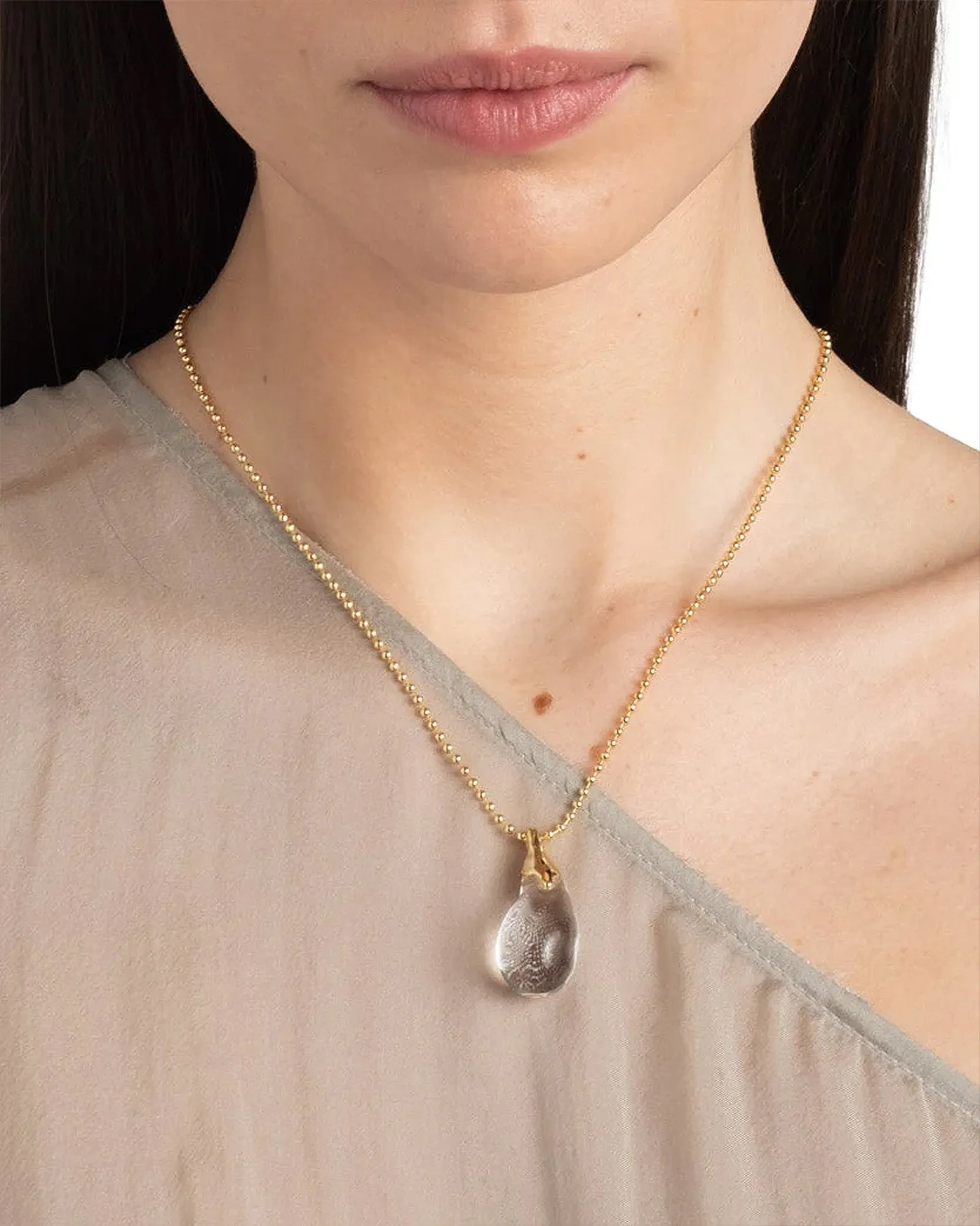 Liquid Lucite Teardrop Pendant Necklace sold by Blue Ruby product image thumbnail 4