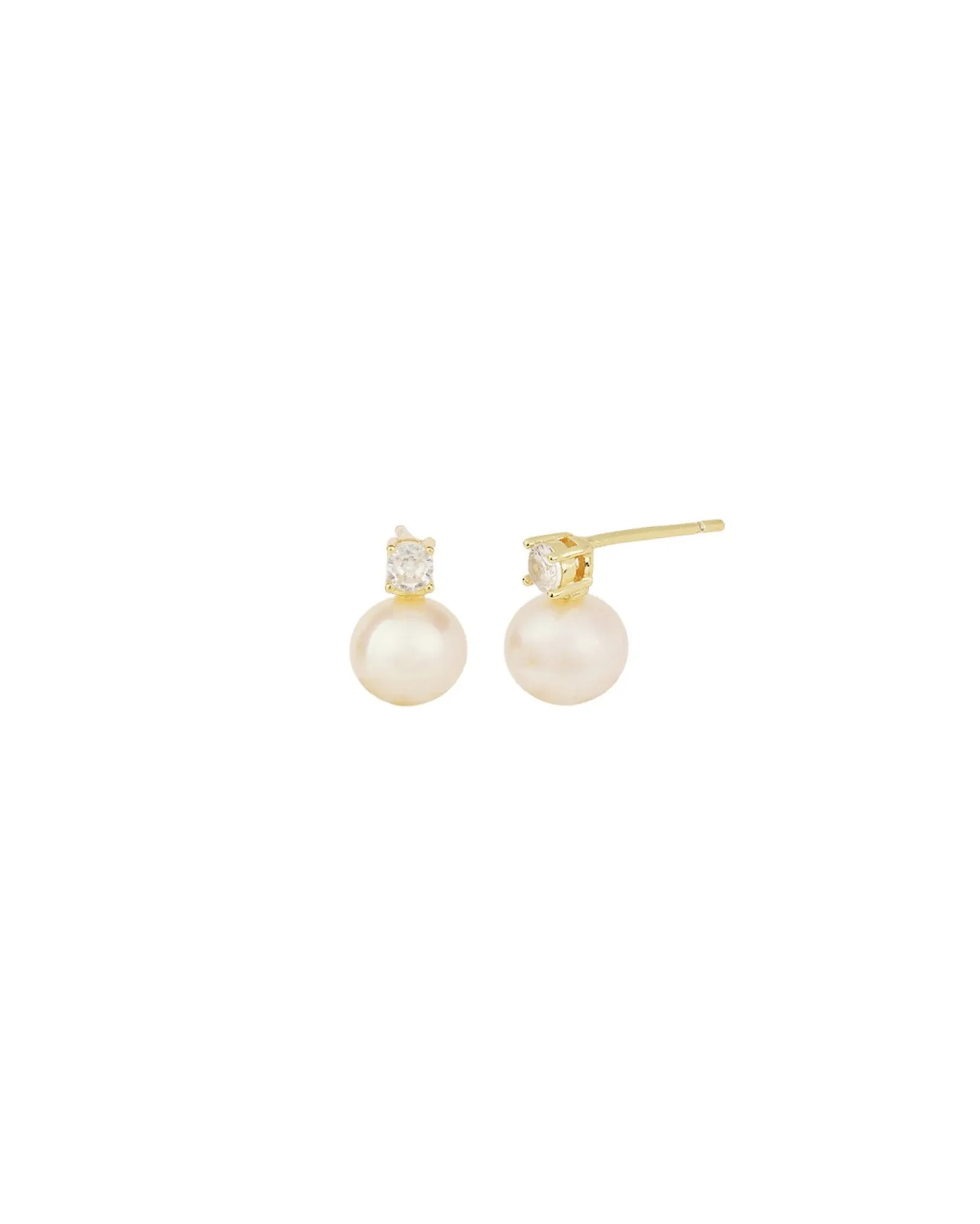 CZ & Pearl Drop Studs sold by Blue Ruby