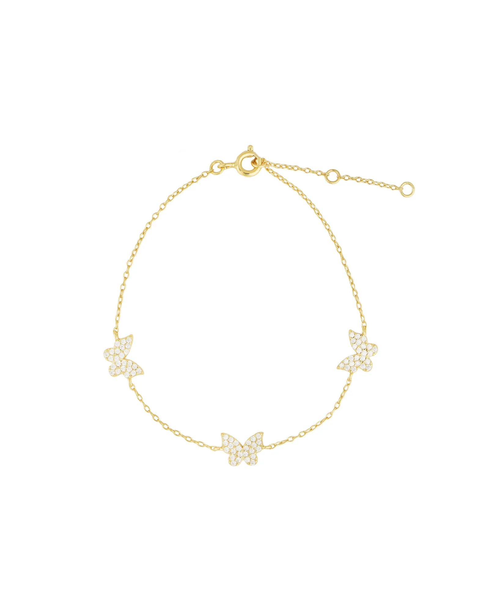 Butterfly Pavé Station Bracelet sold by Blue Ruby