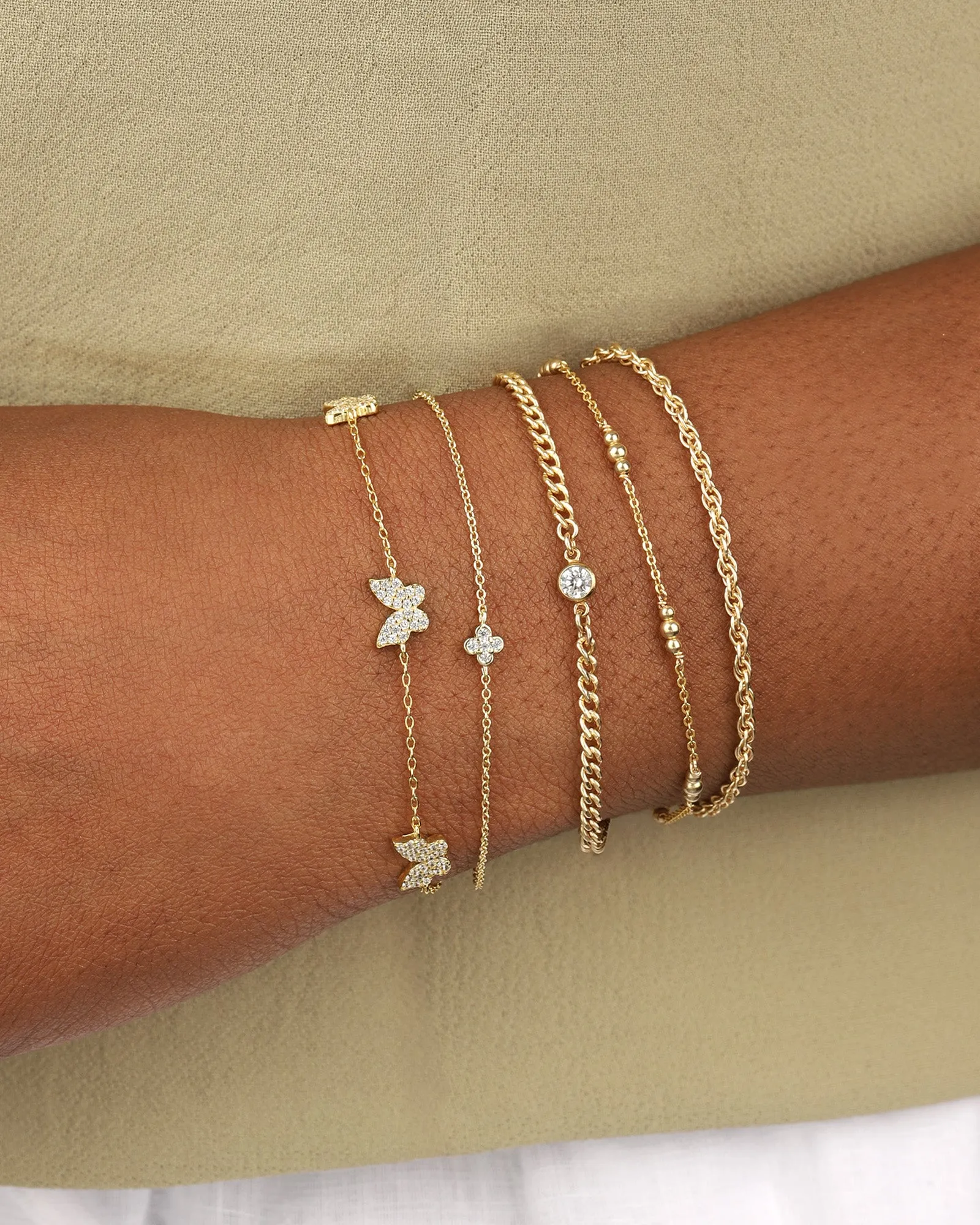 Butterfly Pavé Station Bracelet sold by Blue Ruby product image thumbnail 2