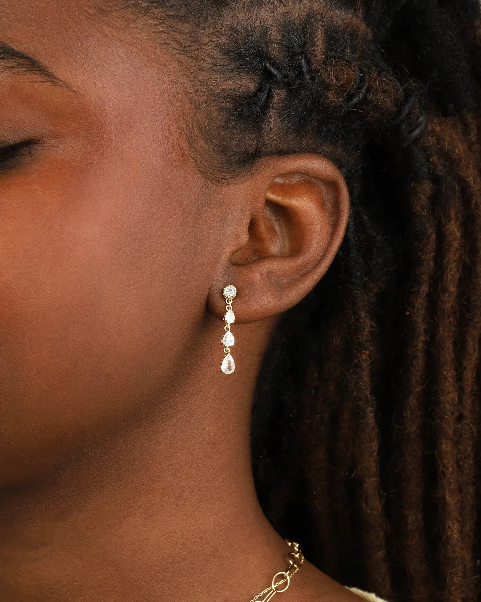 Teardrop CZ Ear Jacket sold by Blue Ruby product image thumbnail 2