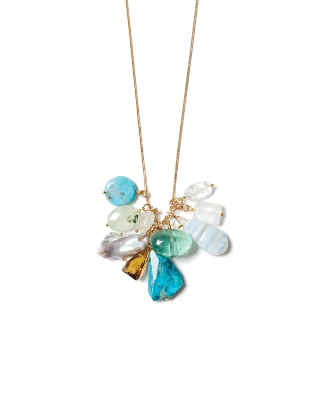 Cluster Mixed Stone Necklace made by Chan Luu