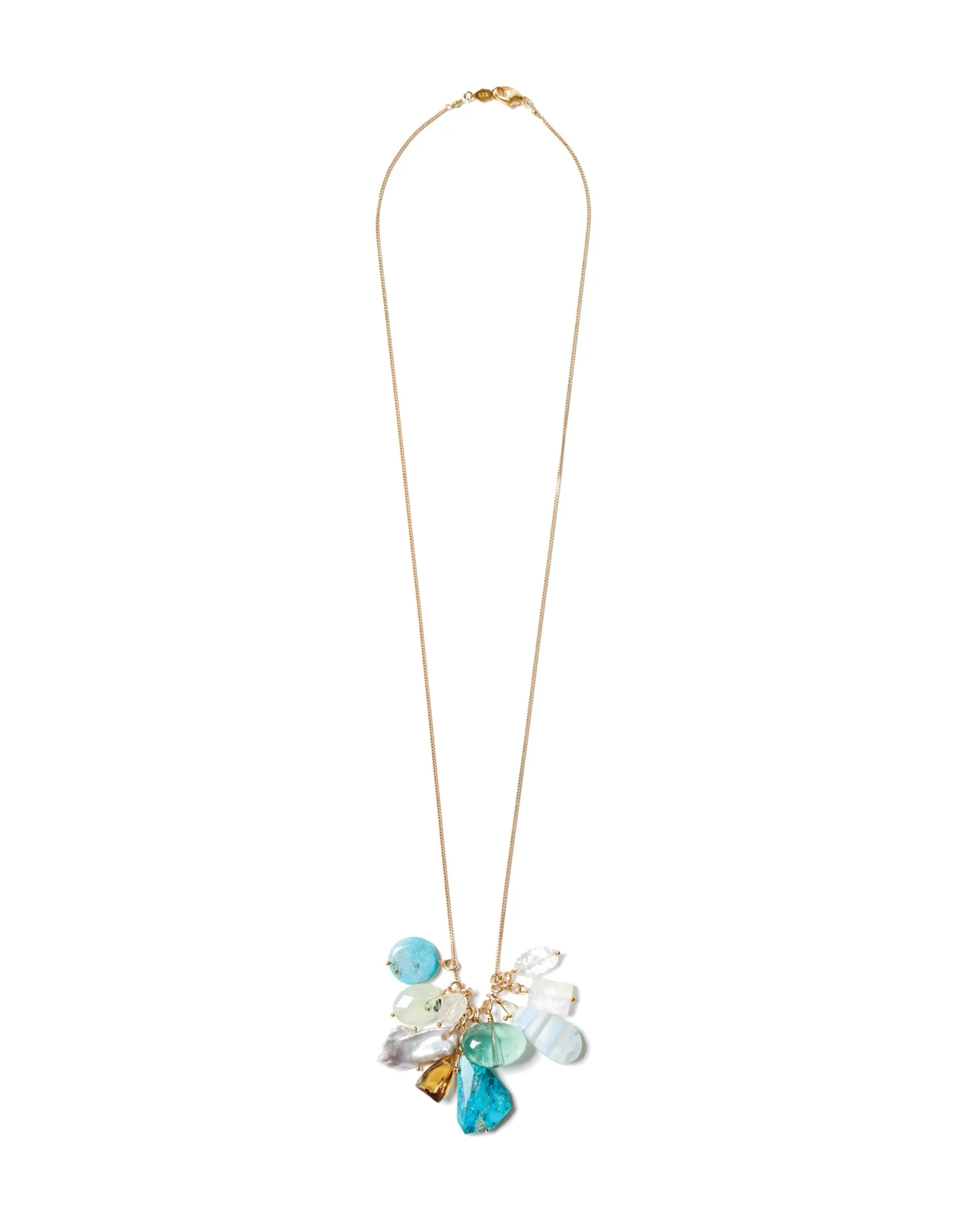 Cluster Mixed Stone Necklace sold by Blue Ruby product image thumbnail 2