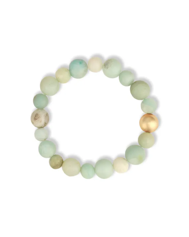 Amazonite Stone Stretch Bracelet | Medium made by Blue Ruby