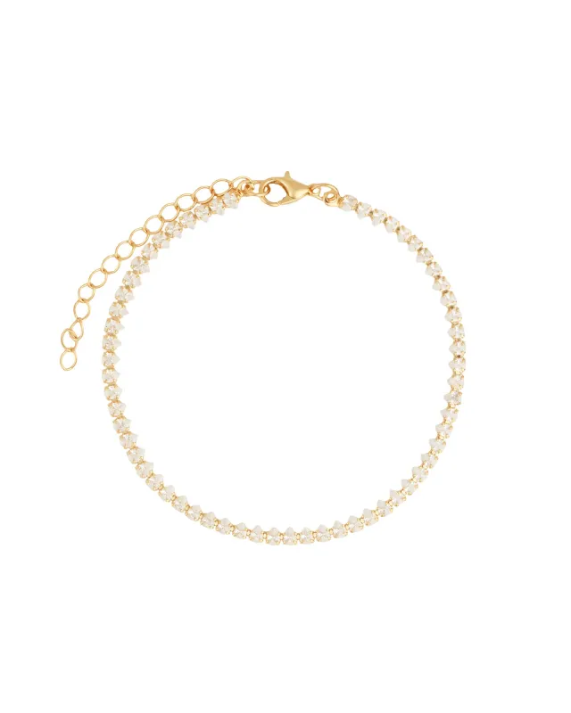 Teardrop CZ Tennis Bracelet made by Blue Ruby