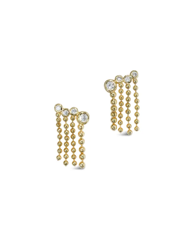 Asterales Bubble Fringe Ear Climbers made by Alexis Bittar