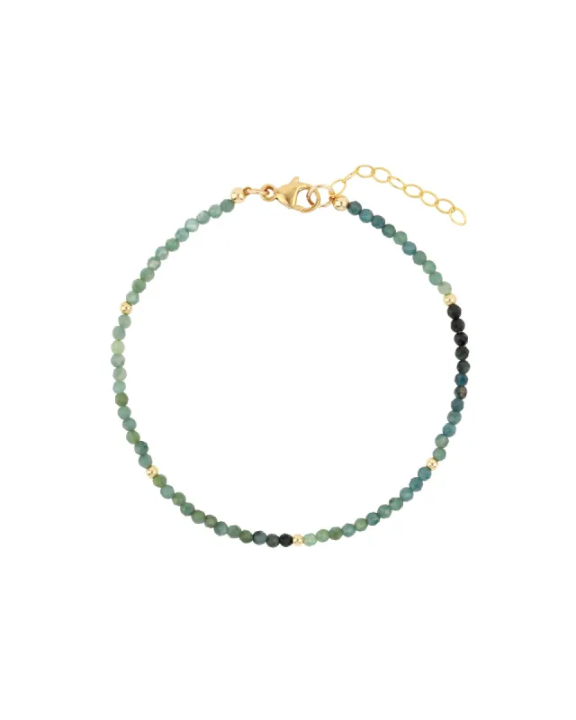 Blue Tourmaline Stone Bracelet | 2.5mm sold by Blue Ruby
