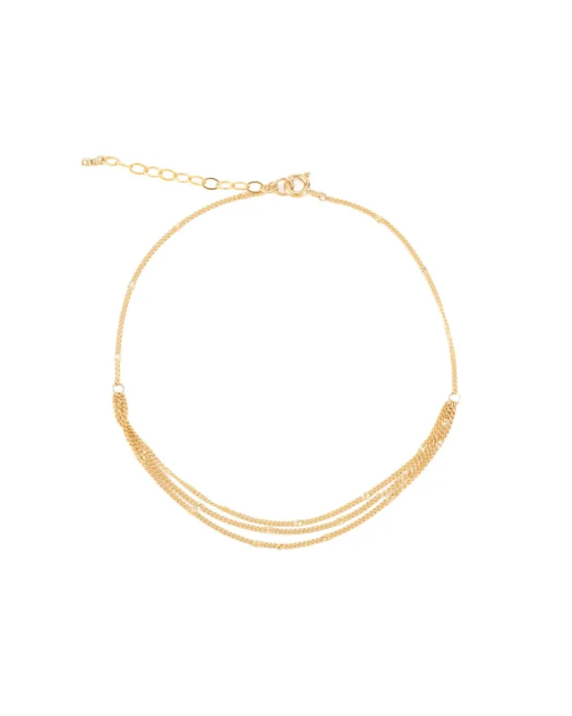 3 Row Sunburst Chain Anklet sold by Blue Ruby