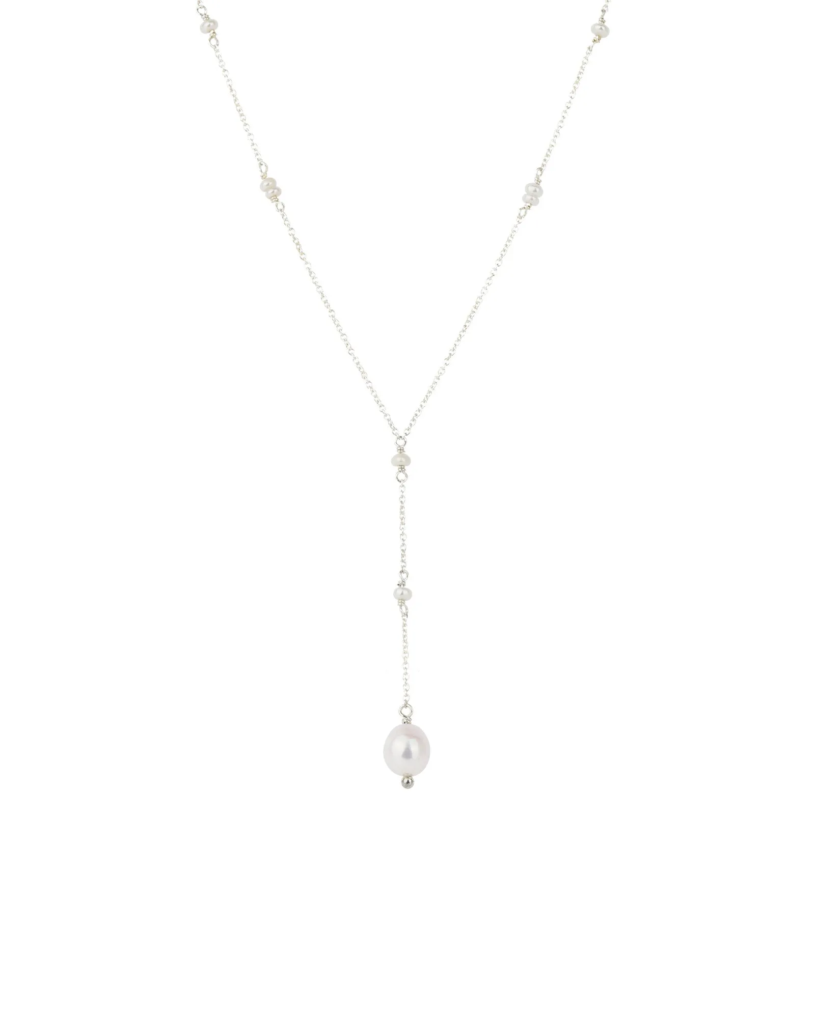 Station Pearl Lariat Necklace sold by Blue Ruby