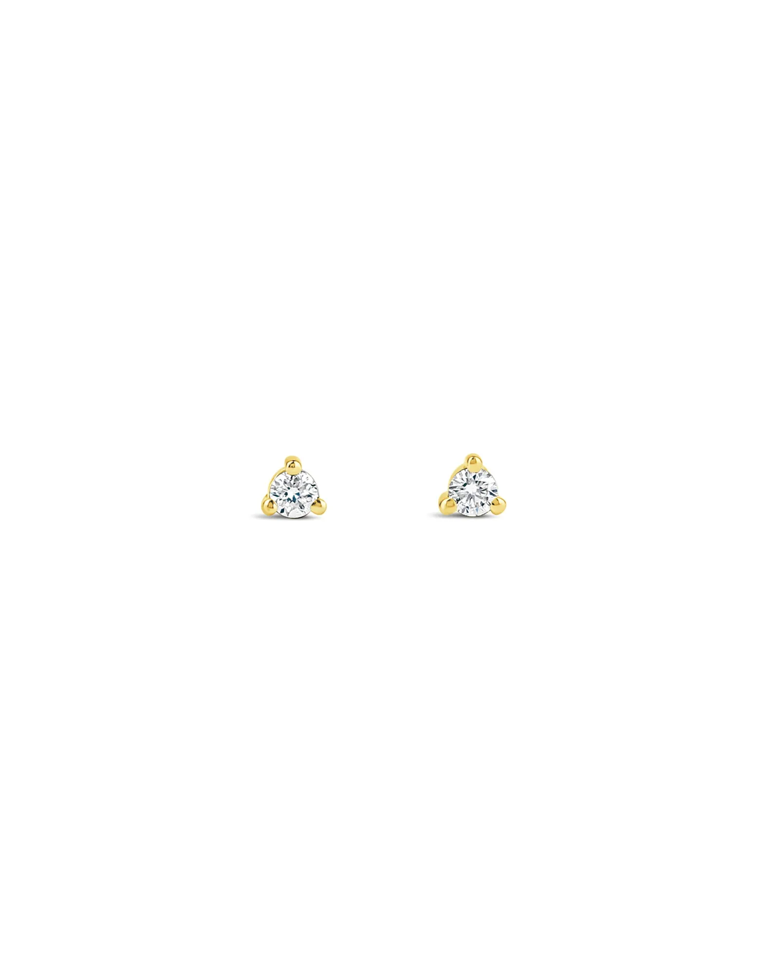 Three Prong Diamond Studs sold by Blue Ruby