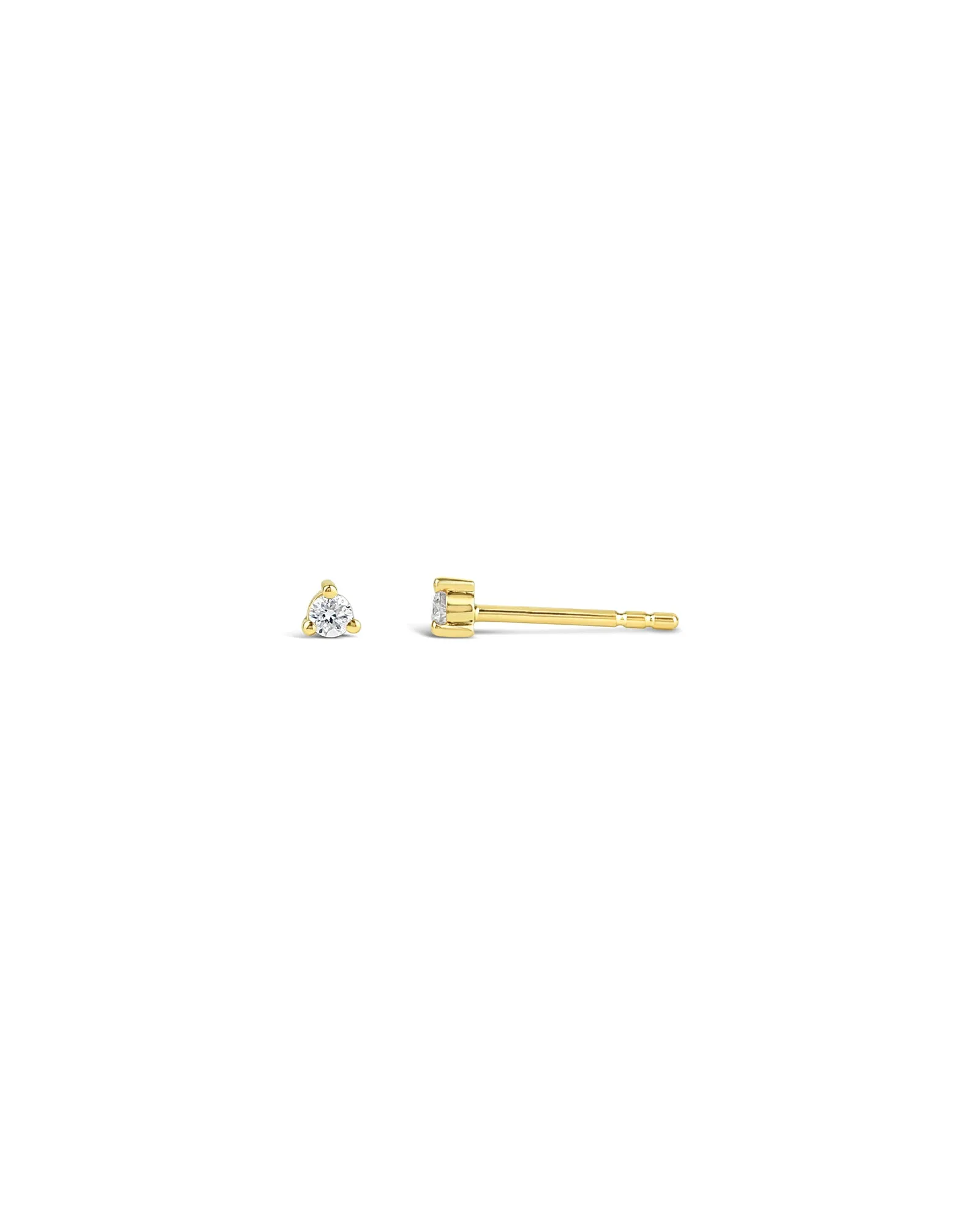Three Prong Diamond Studs sold by Blue Ruby product image thumbnail 3