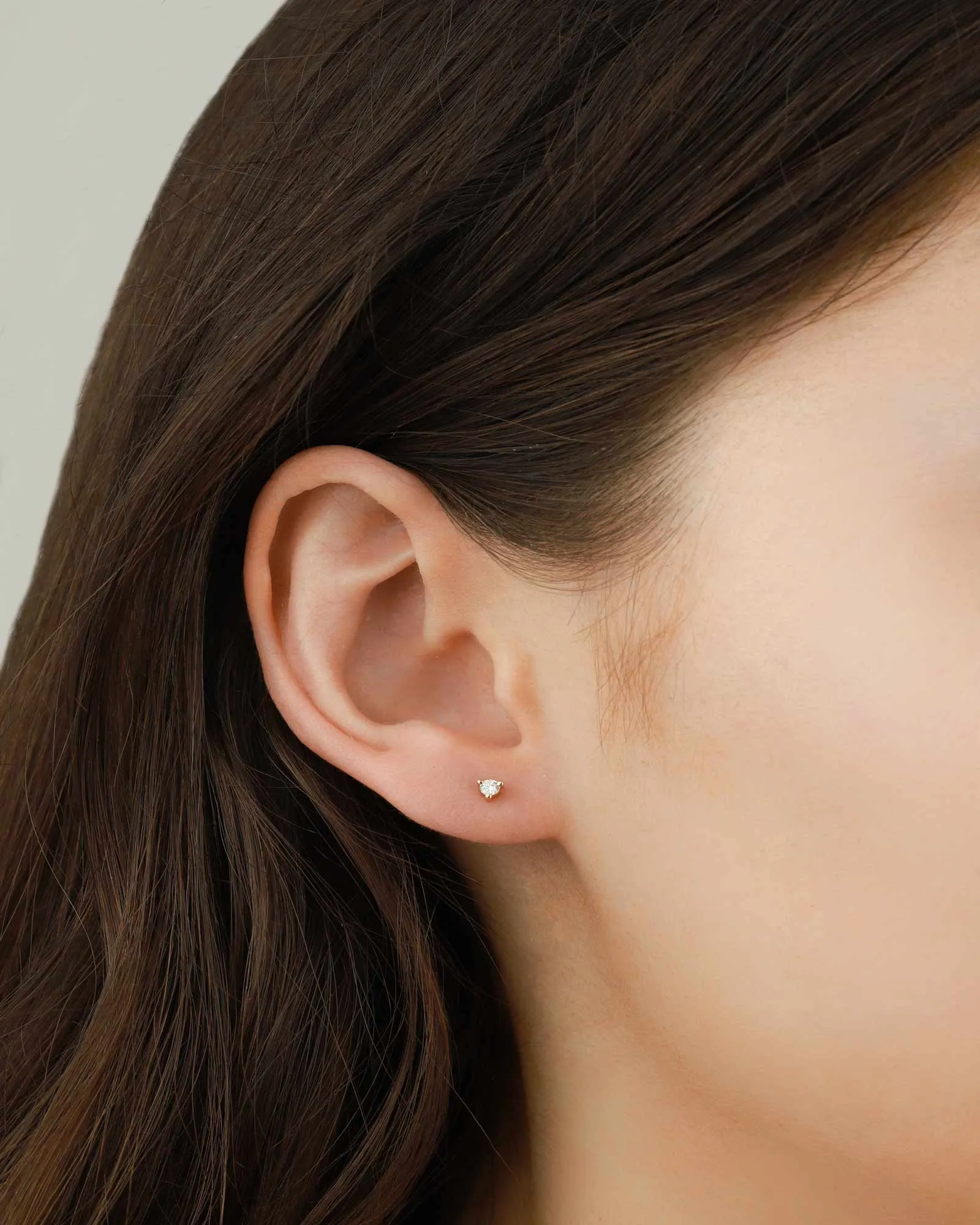 Three Prong Diamond Studs sold by Blue Ruby product image thumbnail 2