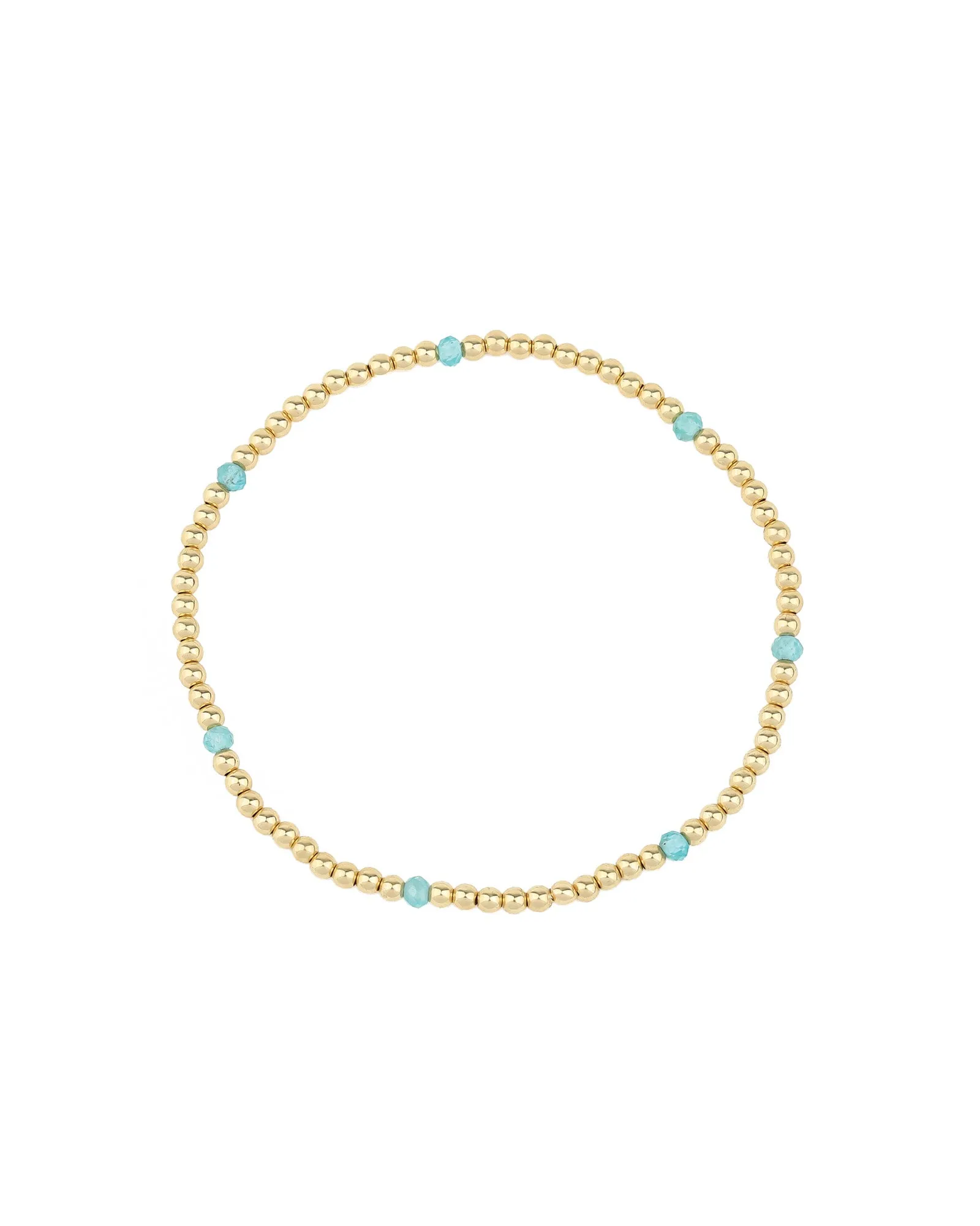 Beaded Apatite Bracelet | 2.5mm sold by Blue Ruby