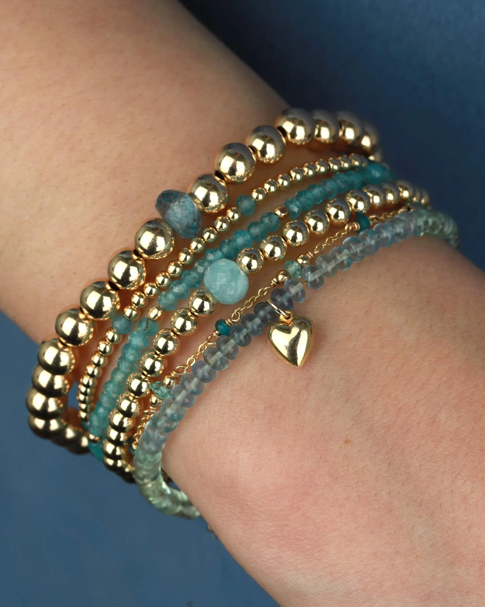 Beaded Apatite Bracelet | 2.5mm sold by Blue Ruby product image thumbnail 2