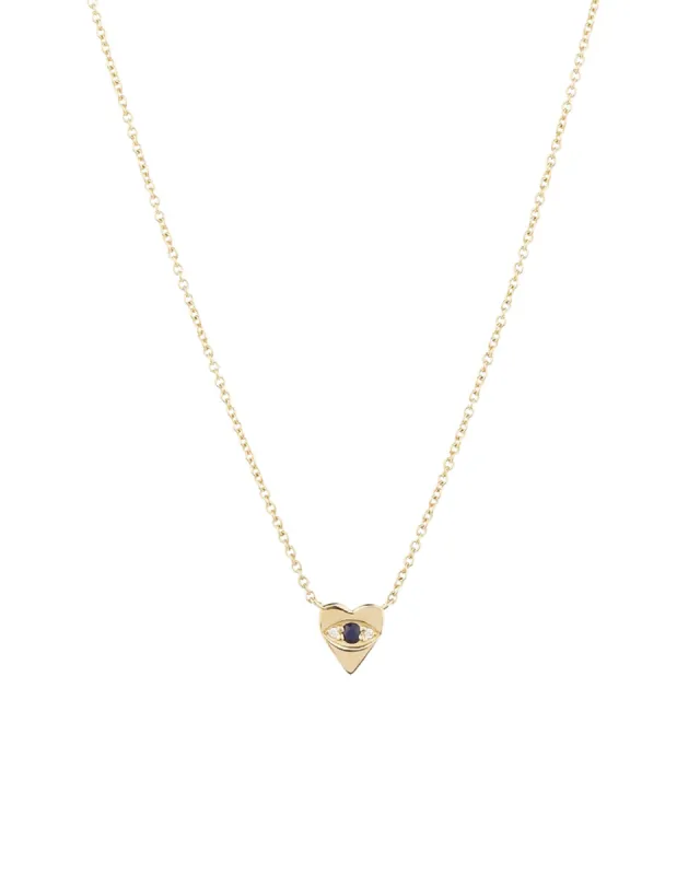 Heart Evil Eye Necklace sold by Blue Ruby