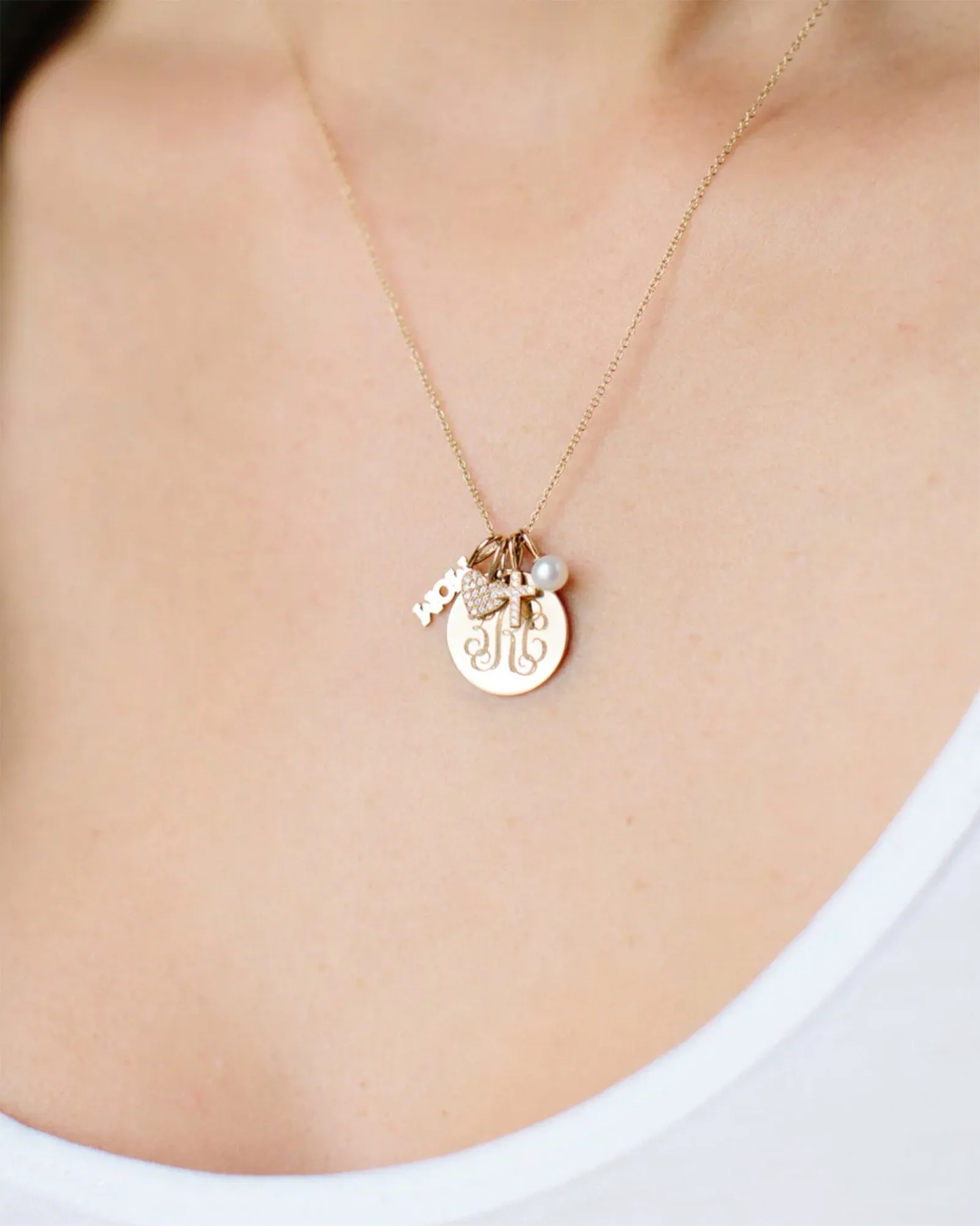 Itty Bitty Pavé Diamond Cross Charm sold by Blue Ruby product image thumbnail 3