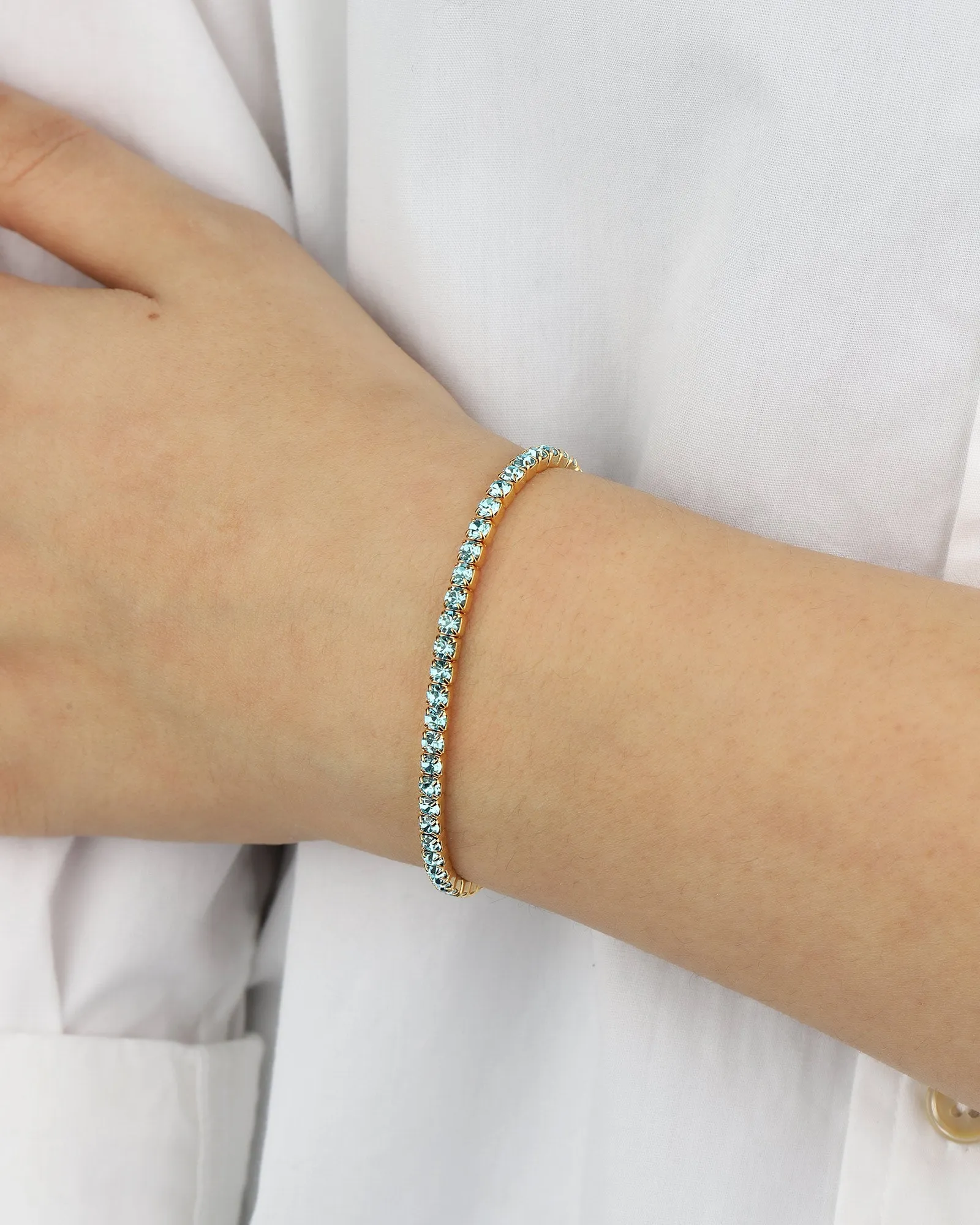 1 Row 3mm Crystal Stretch Bracelet sold by Blue Ruby product image thumbnail 2