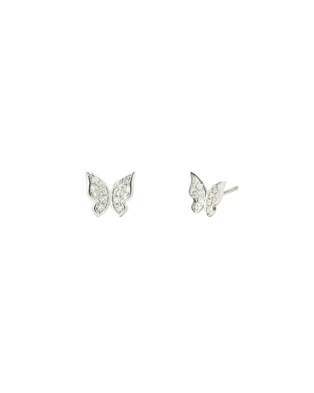 Butterfly Pavé Studs sold by Blue Ruby