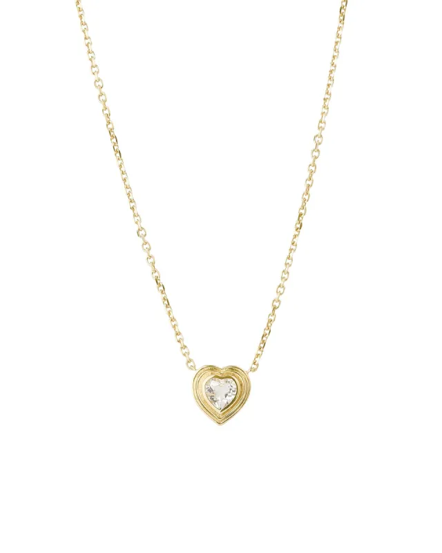 Heart Stone Necklace sold by Blue Ruby