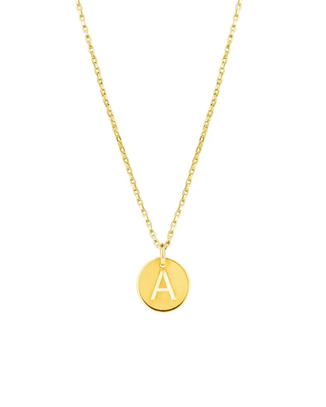 Disc Initial Necklace sold by Blue Ruby