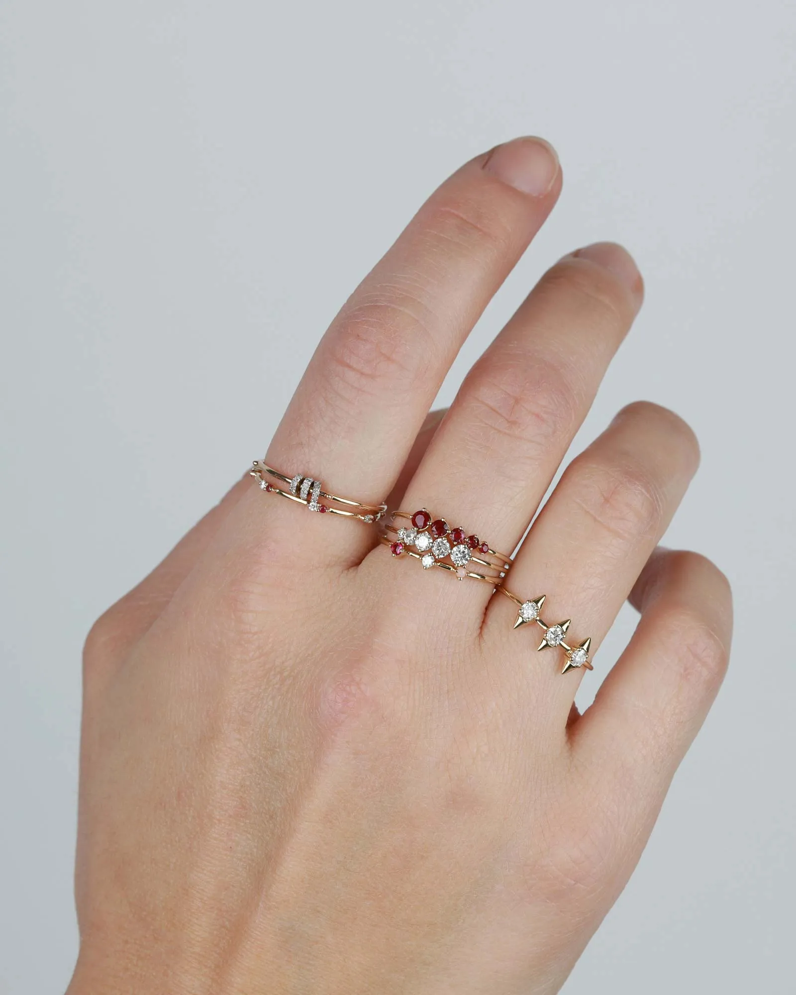 Three Bead Diamond Ring sold by Blue Ruby product image thumbnail 2