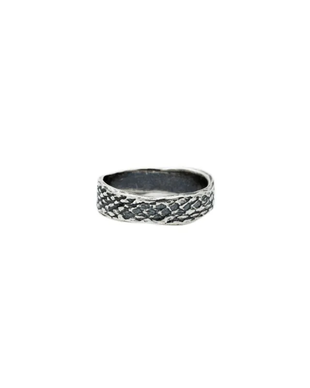 Silver Snakeskin Band sold by Blue Ruby