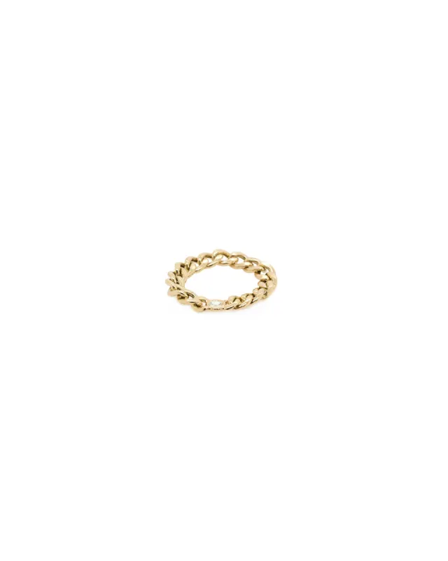 Diamond Curb Chain Ring I Small sold by Blue Ruby