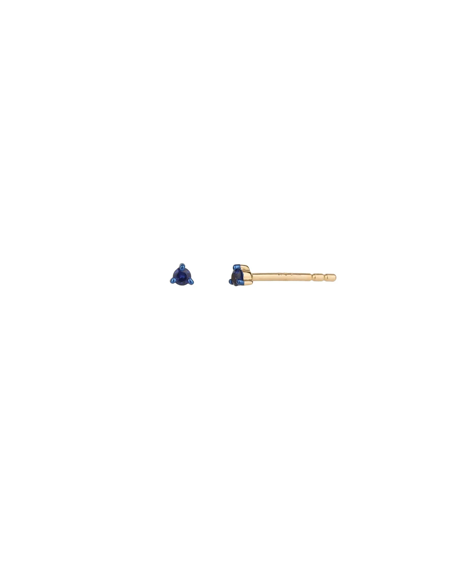 Tiny Blue Sapphire Prong Studs | 2.5mm sold by Blue Ruby