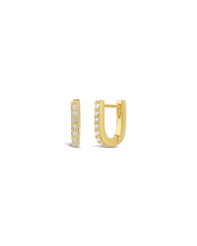 Pavé U Huggies | 13mm sold by Blue Ruby