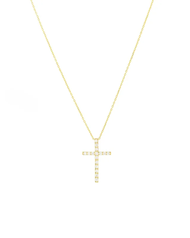 Large CZ Cross Necklace sold by Blue Ruby