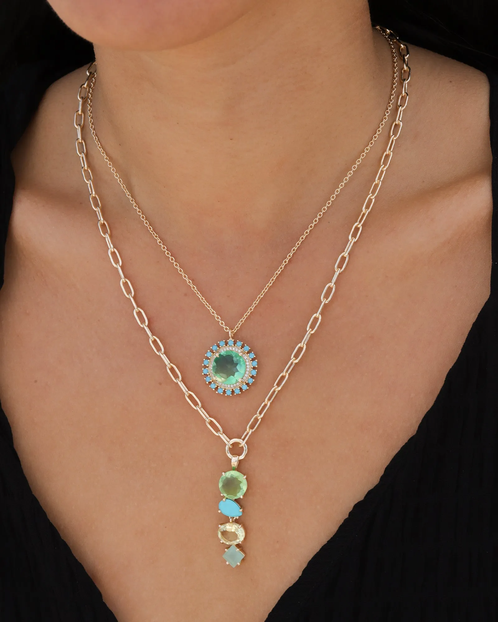 Pavé Halo Stone Necklace sold by Blue Ruby product image thumbnail 2