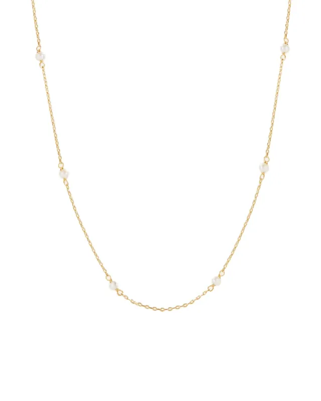 10 Pearl Station Necklace sold by Blue Ruby
