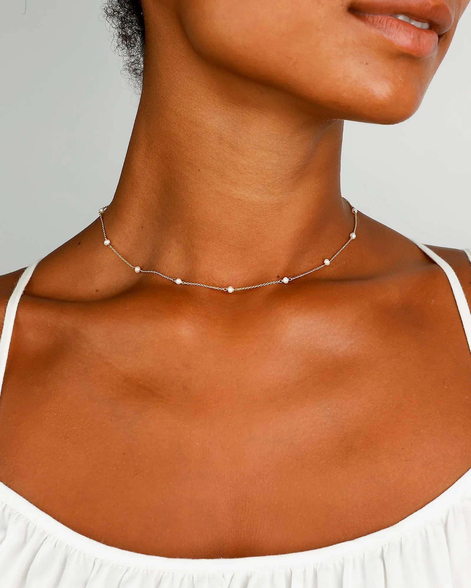 10 Pearl Station Necklace sold by Blue Ruby product image thumbnail 2