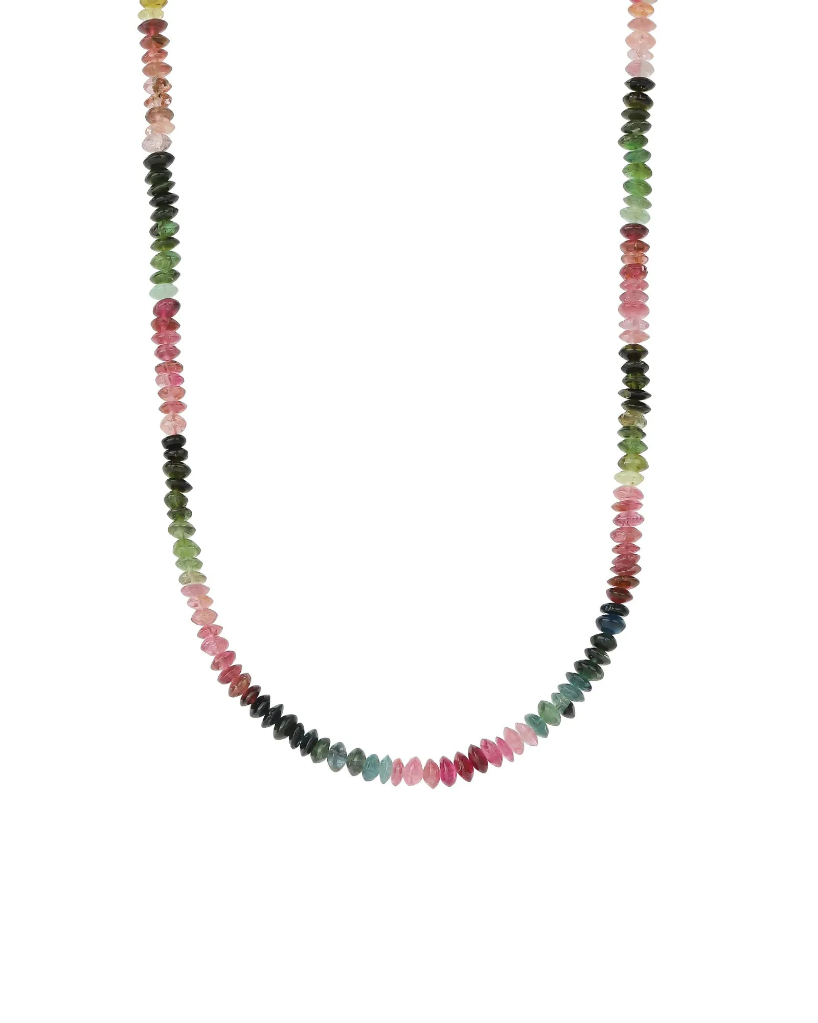 Mix Tourmaline Beaded Necklace | 4mm sold by Blue Ruby