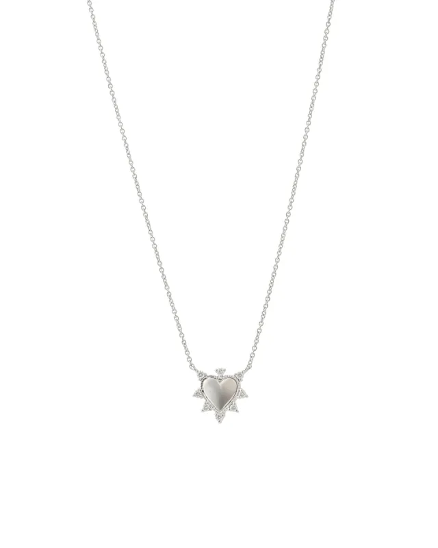Spike Heart Diamond Necklace sold by Blue Ruby