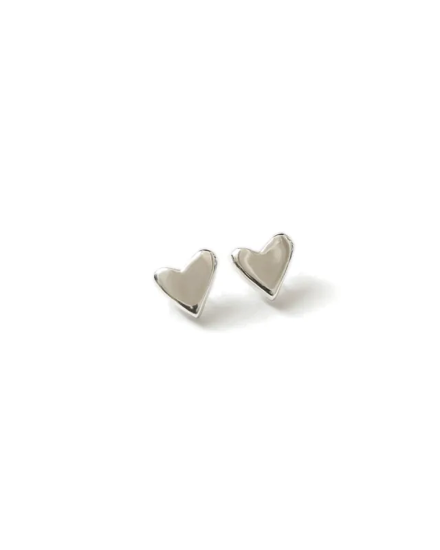 Small Grace Heart Studs sold by Blue Ruby