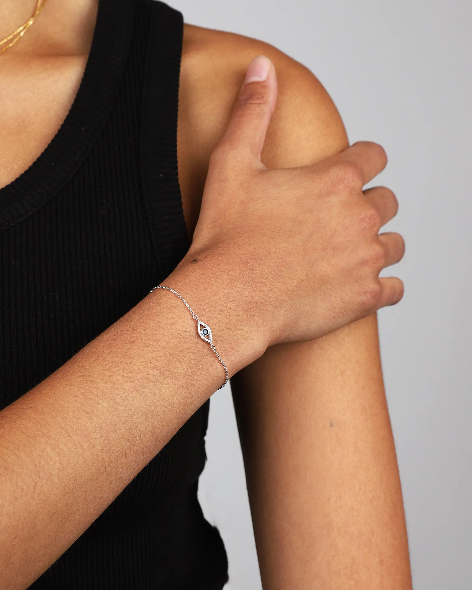 Evil Eye Open CZ Bracelet sold by Blue Ruby product image thumbnail 2